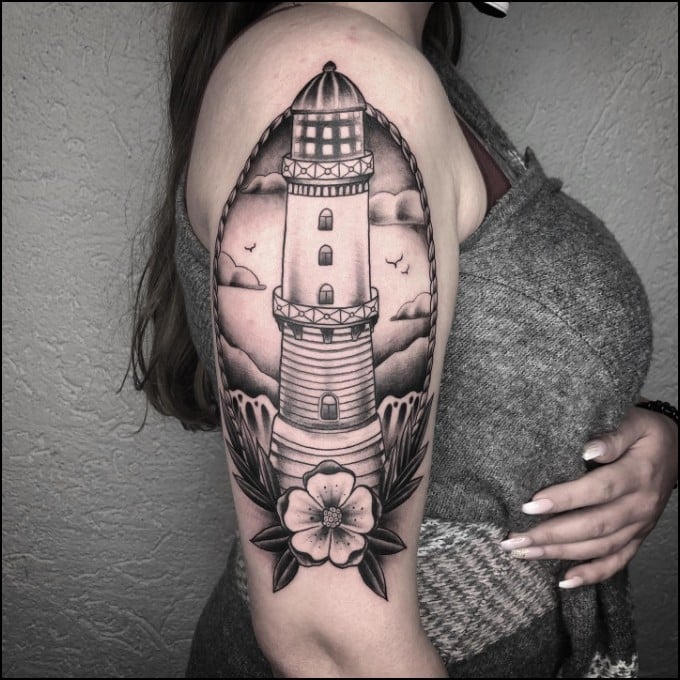 lighthouse tattoos for women