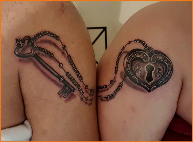 joint lock and key tattoos