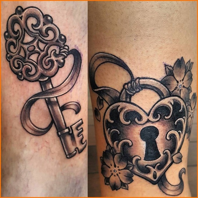 lock and key tattoos