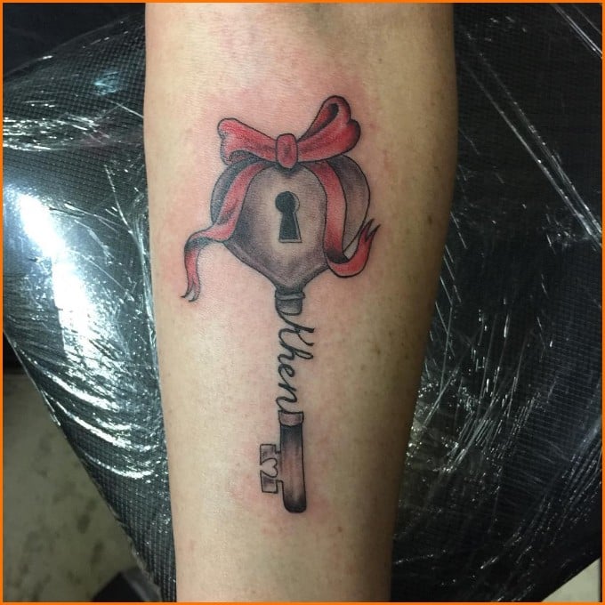 lock and key tattoos for girls