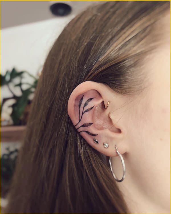 ear tattoos on females