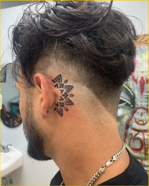 Ear Tattoos for Men  Ear tattoo Side neck tattoo Tattoos for guys