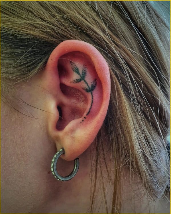 Delicate Ear Tattoo Designs  Ideas