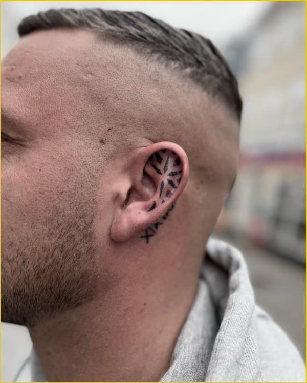 over the ear tattoos