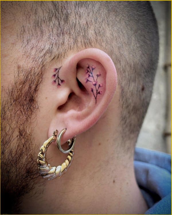 ear tattoo ideas for men