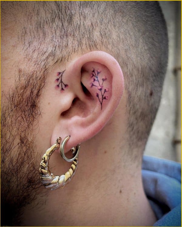 Behind Ear Name Tattoo Ideas