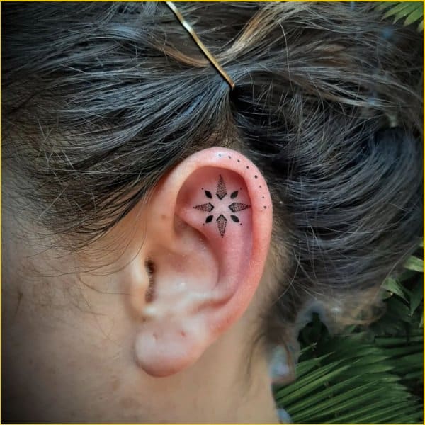 ear tattoos star
