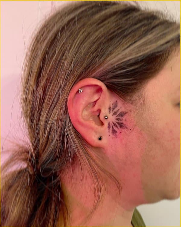 High Priestess Piercing  Tattoo  Little mandala behind the ear by Jessica  Grosser Get in an take advantage of the 30 off tattoos before the month  is over  Facebook