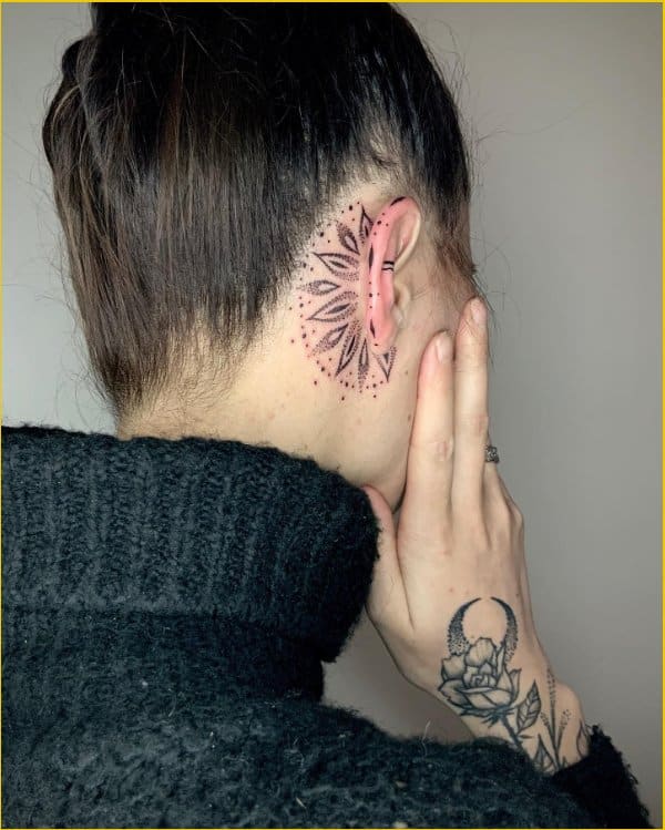 150 Attractive Ear Tattoo Designs  Small Ear Tattoo 2022