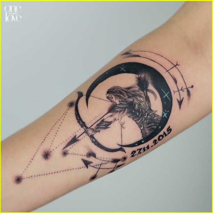 Small Sagittarius tattoos