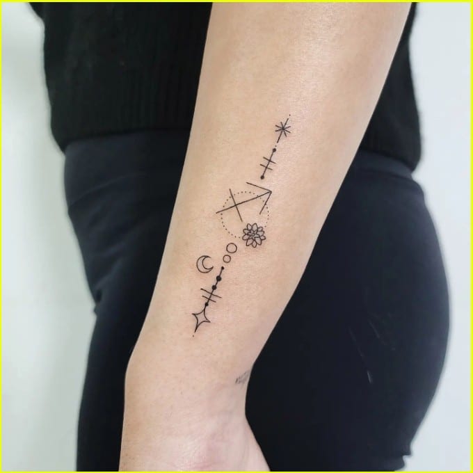 Sagittarius symbol tattoos