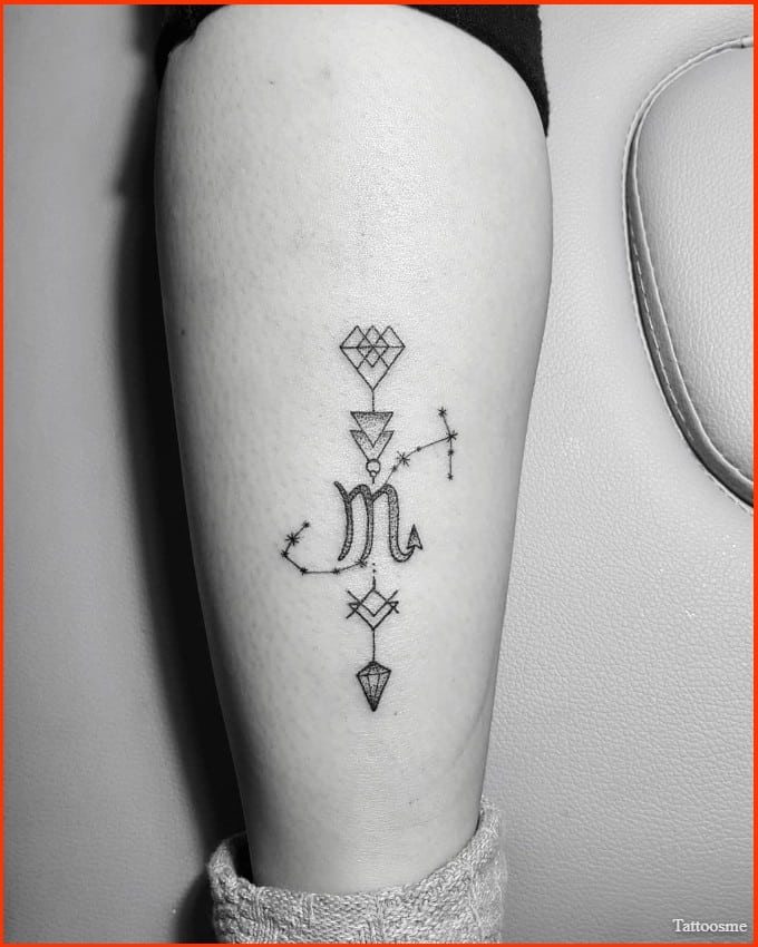 Scorpio astrological tattoos for men on arms