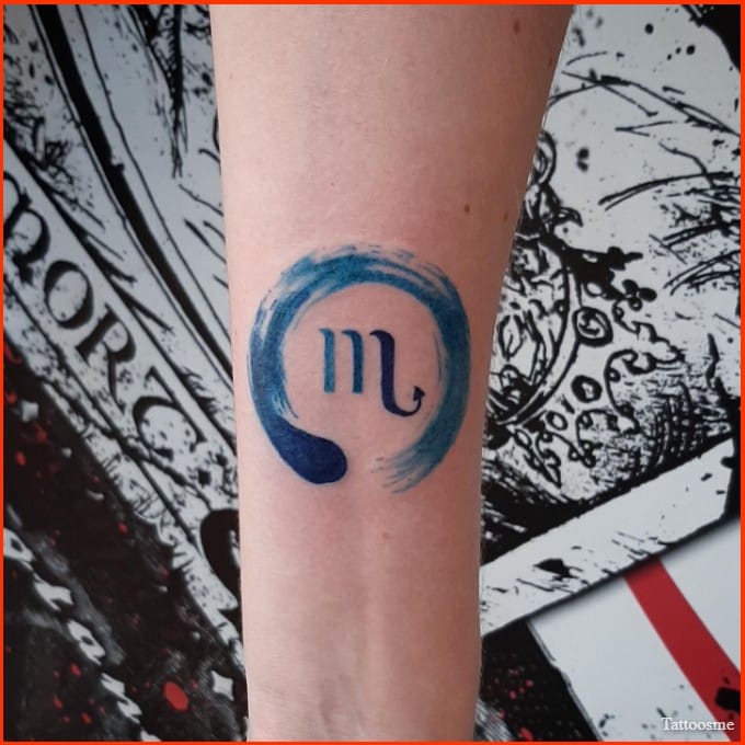 Scorpio astrological tattoos for arms