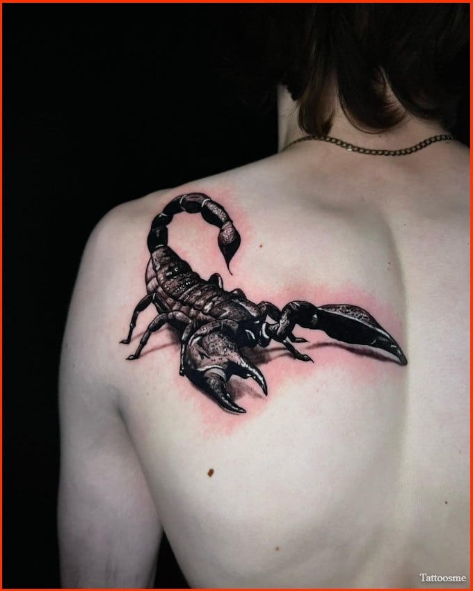 Scorpio zodiac sign tattoos on chest