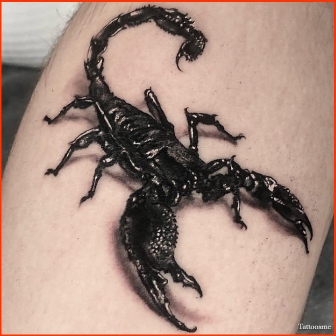 3d Scorpio black tattoos