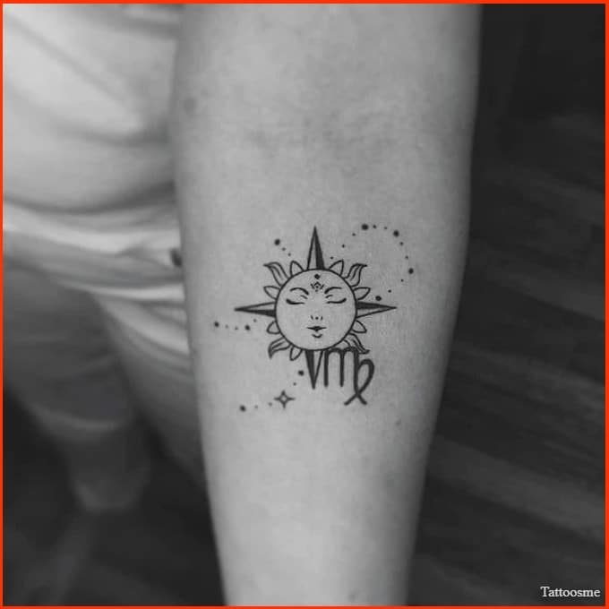 Scorpio and leo sun symbol tattoos