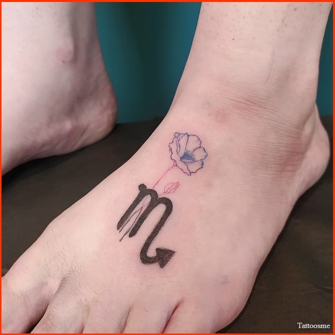 small Scorpio symbol tribal tattoos