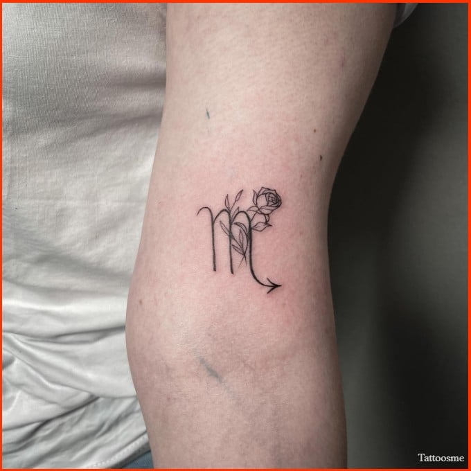 Scorpio zodiac birthdate tattoos with roses