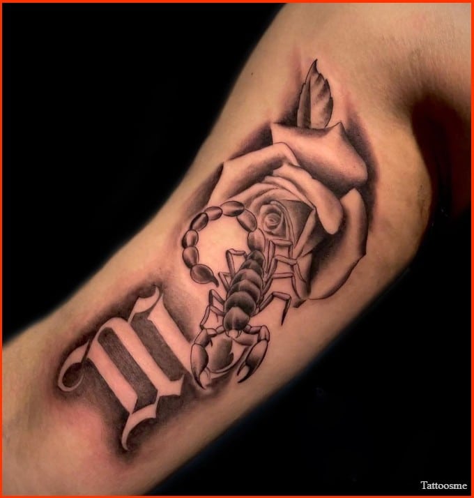 Scorpio zodiac birthdate tattoos with roses