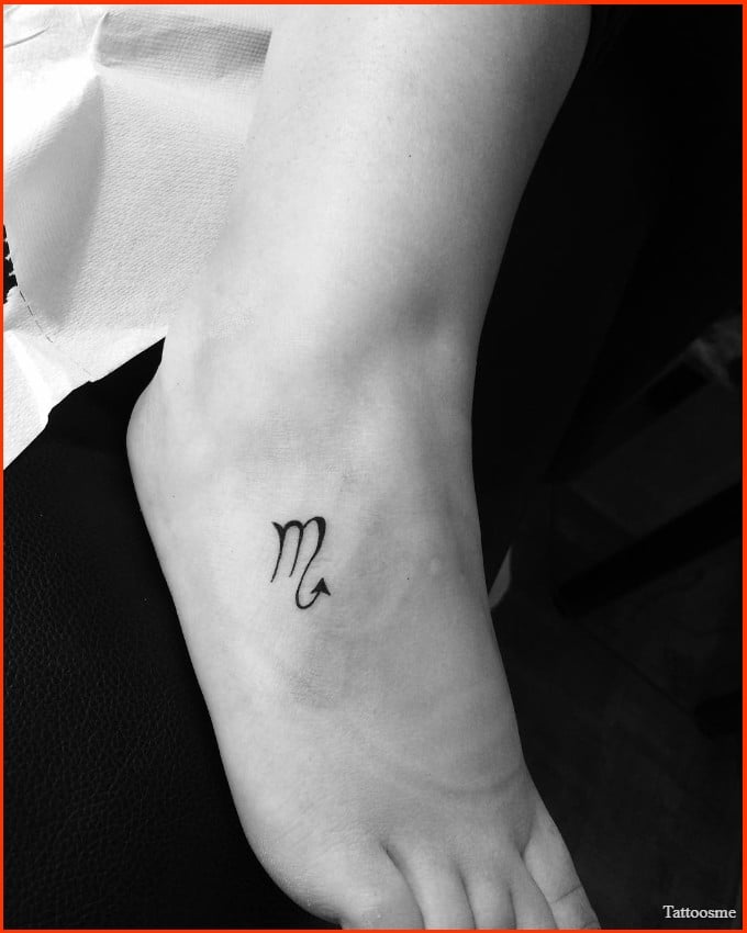 small Scorpio zodiac symbol tattoos