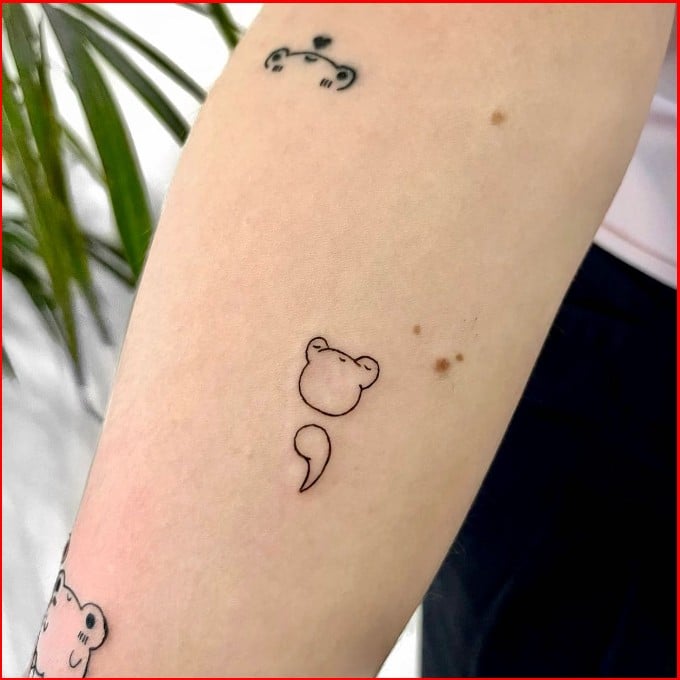 cute semicolon tattoos 