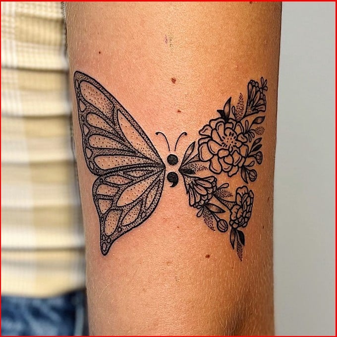 unique minimalist semicolon tattoo