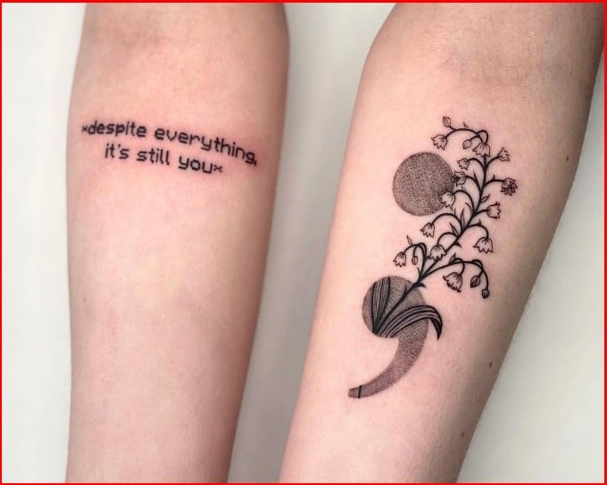 semicolon quotes tattoos