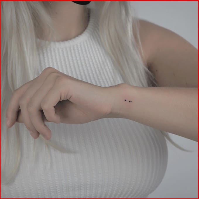 mini semicolon tattoo designs 