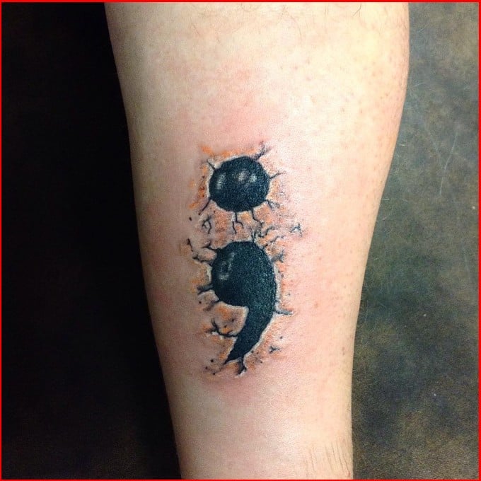 semicolon tattoo designs