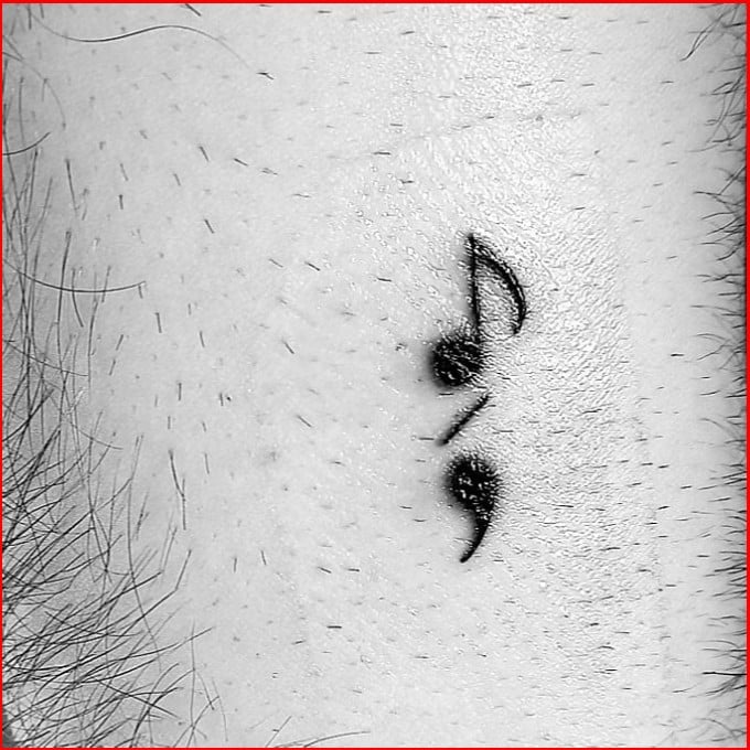 semicolon music tattoo