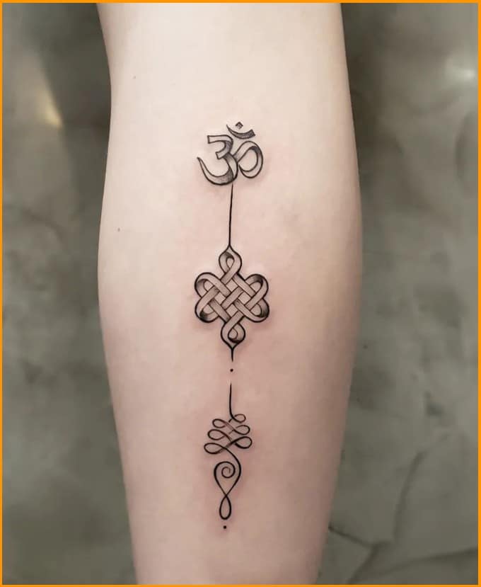 Endless knot spiritual tattoo