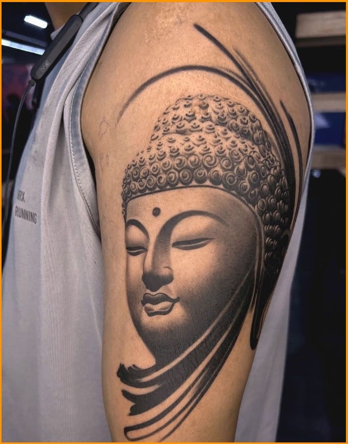 buddha spiritual tattoos on arms for men