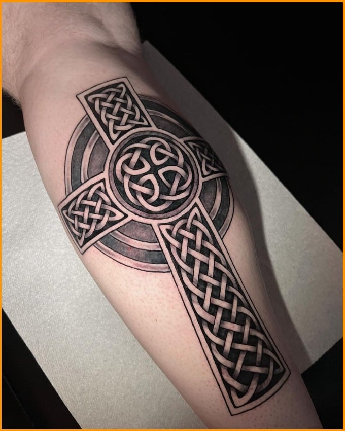 celtic cross tattoos on arms