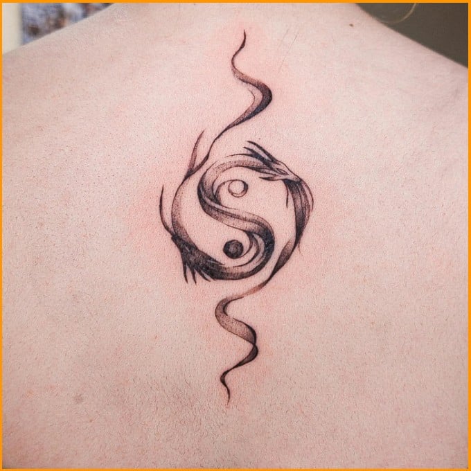 yin yang dragon tattoos