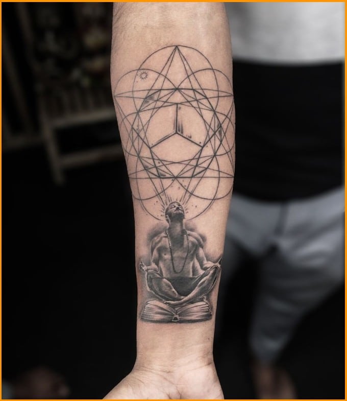 geometric spiritual tattoos 