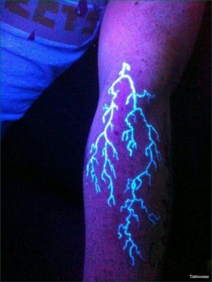 UV lightning tattoos