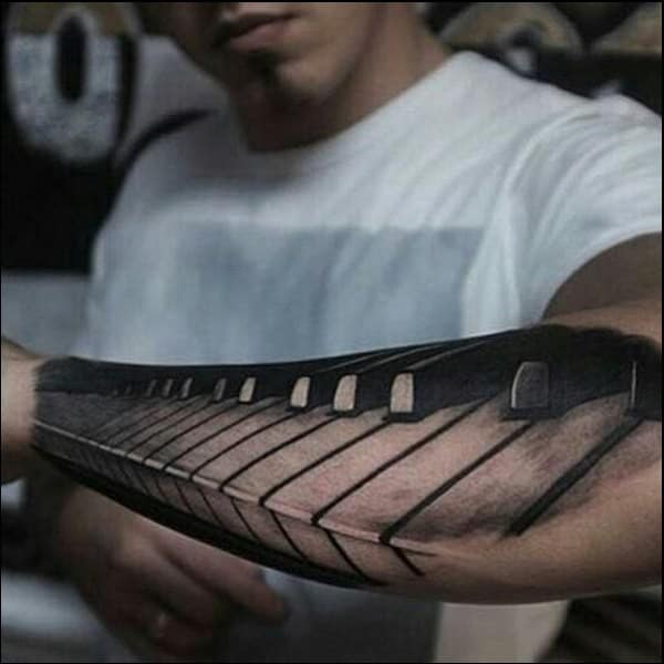 3d piano tattoos