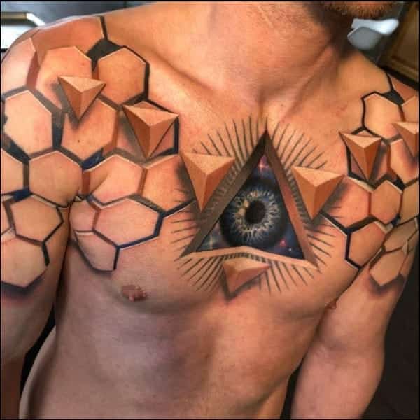 3d chest tattoos