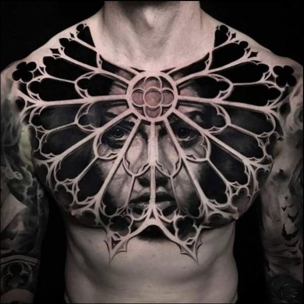 cool 3d tattoos on chest