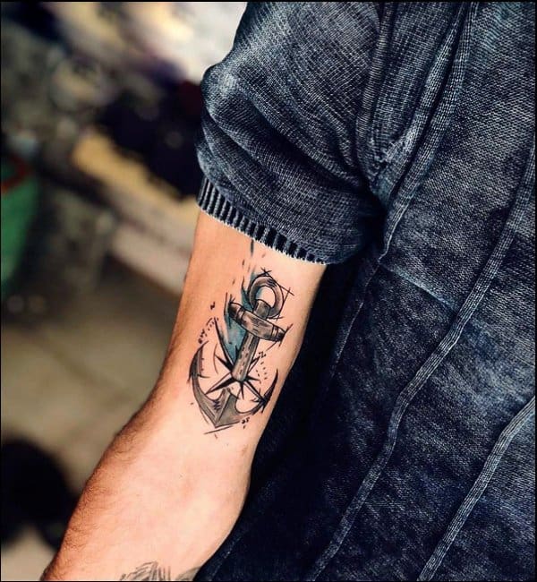 anchor tattoo on arm