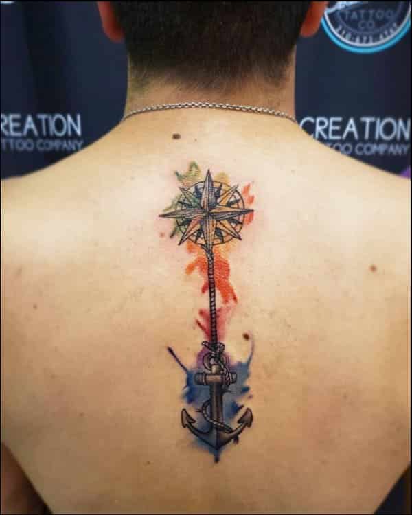 watercolor anchor tattoos