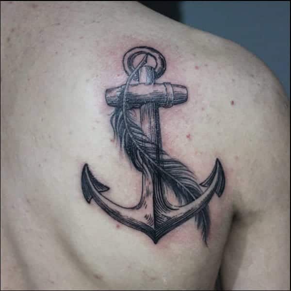 anchor tattoos on back