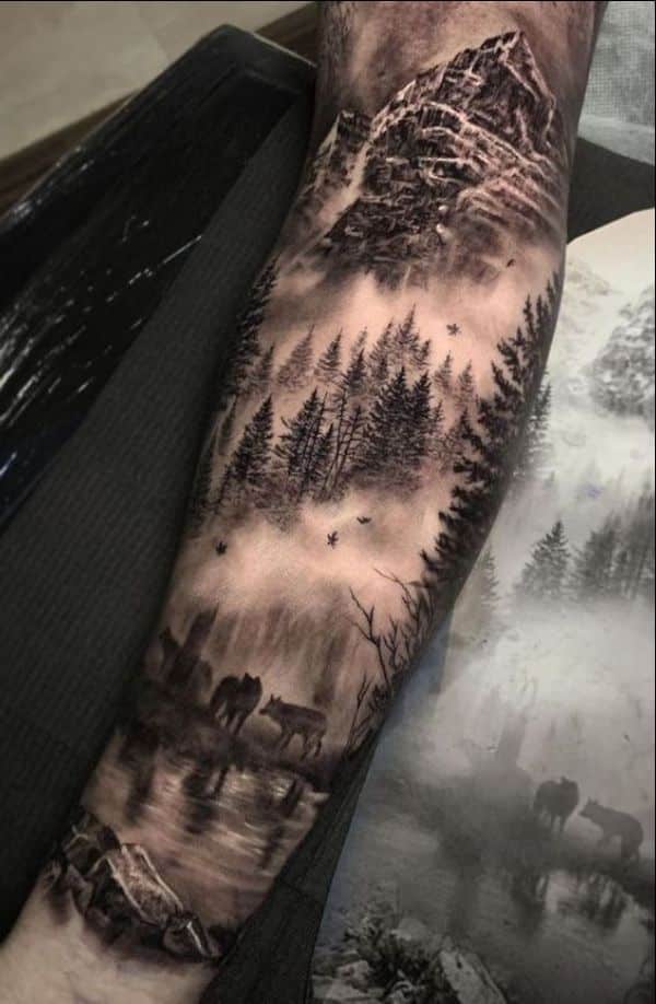 arm trees and cloud tattoos