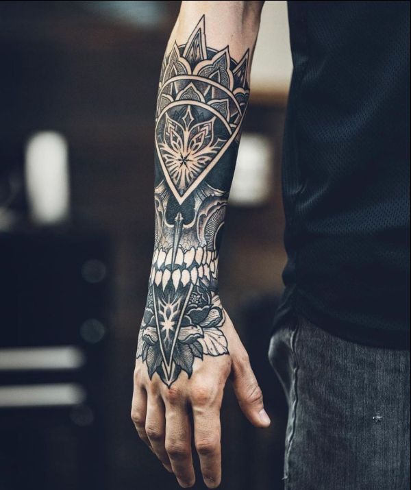 skull wrist tattoos