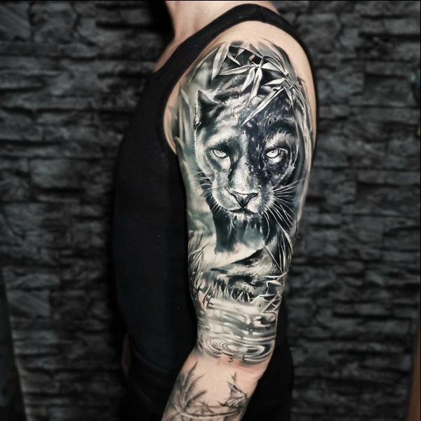 black panther arm tattoos