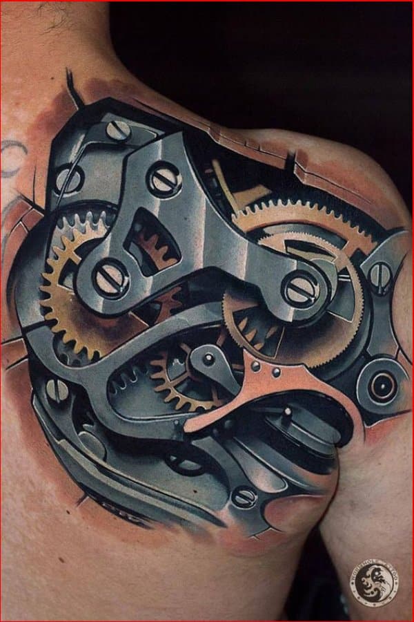 9 Mechanical Tattoos that are way too amazing  The Populars Blog