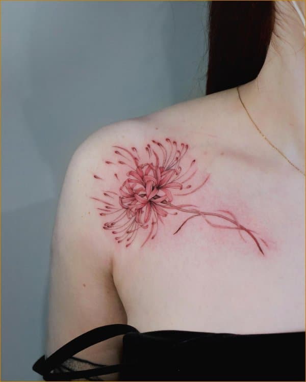 dandelion flower collar bone tattoos