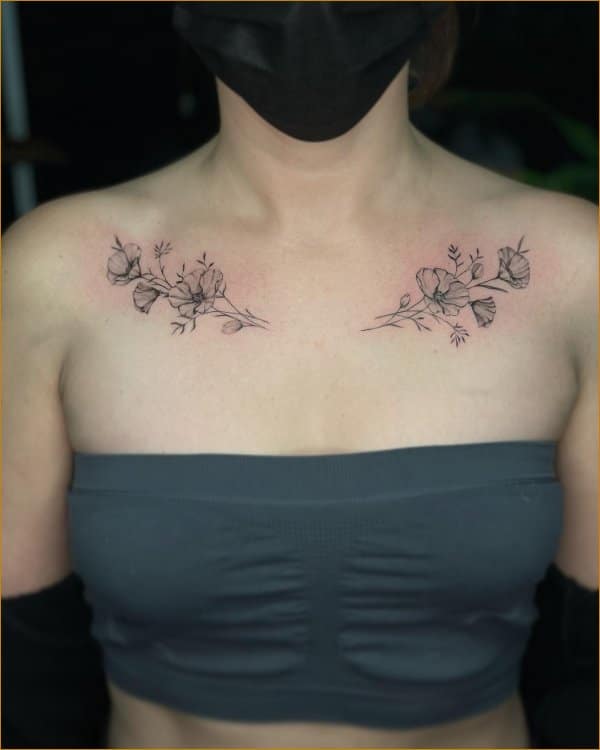 both side collar bone tattoos