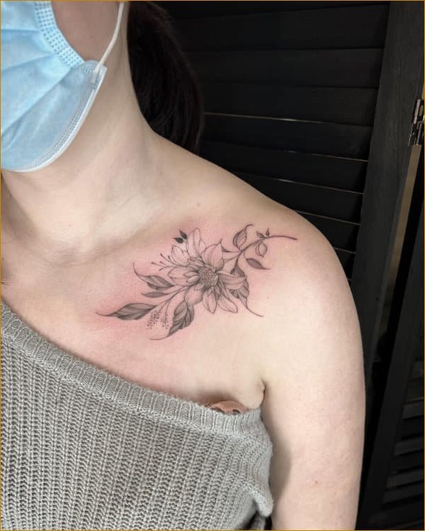 10 Best Flower Collarbone Tattoo IdeasCollected By Daily Hind News  Daily  Hind News