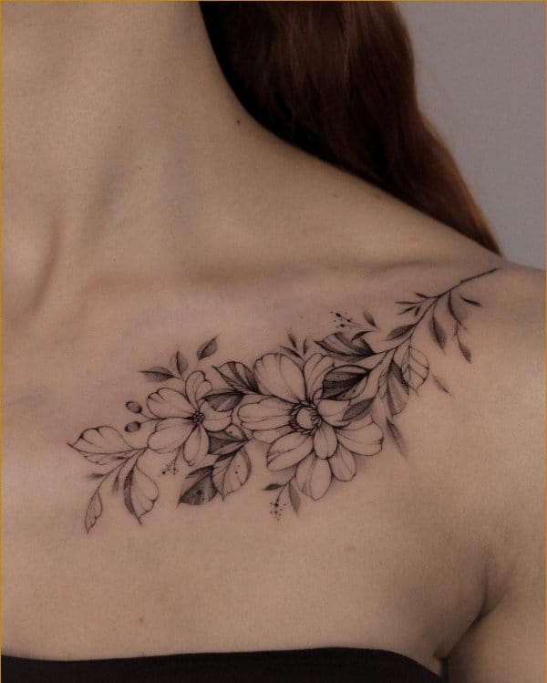 Collar Bone Tattoos: 150+ Stunning Designs & 10 Reasons You Should Get ...